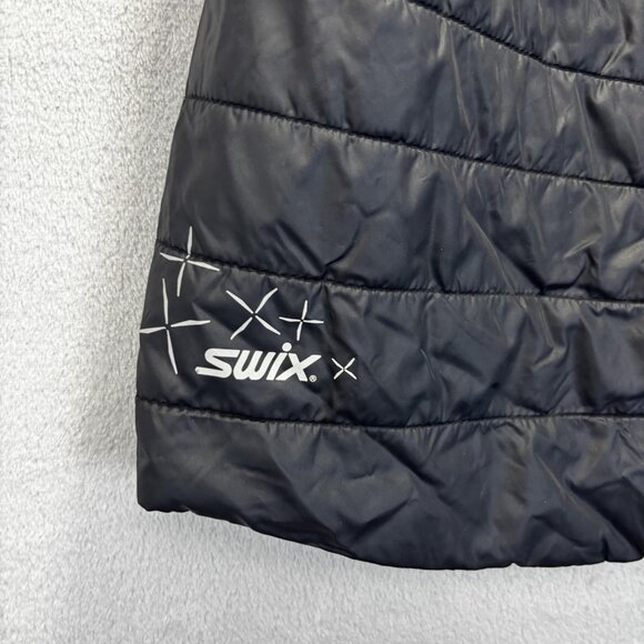 Swix Quilted Puffer Skirt Womens Medium Black Insulated Zip Up Ski Snow Outdoor - Picture 7 of 14